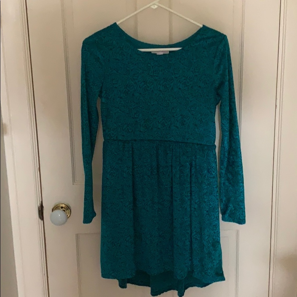 Green velvet dress